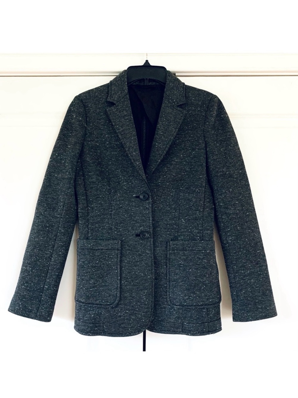ATM Anthony Thomas Melillo Speckled Knit Blazer Gray Size 6